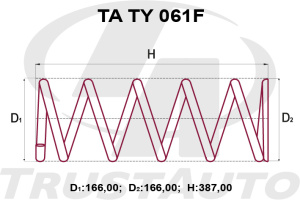 TA TY 061F Пружины подвески усиленные