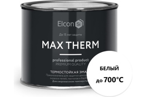 Эмаль термостойкая 0,4кг Elcon  700 градусов белая 920325