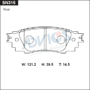 А4-3 Дисковые тормозные колодки Advics SN-315 GP-02349