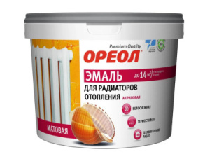 Эмаль акриловая термостойкая для радиаторов ОРЕОЛ белая матовая 3кг 1016149