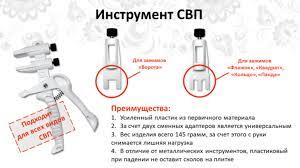 Инструмент СВП, 2 вида адаптеров, пластмасс, белый 300-339/889691