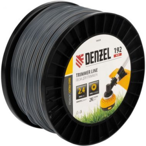 Леска для триммера двухкомпонентная КРУГЛАЯ, 2,4мм х 192м,  Denzel 96808