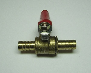 Трубка соединительная бронза c краном (8мм) PR-0090
