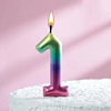 Свечи для торта "Цифра 1"  Акварель 6см (120313)   Х960765 - купить во Владивостоке, фото товара