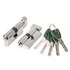 Цилиндровый механизм (A202/120) A2002Knob120(55+10+55) с вертушкой SN никель  (33949) (PUNTO) 017160 - купить во Владивостоке, фото товара