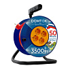 Удлинитель силовой на катушке "DOMTOK" 4гн., ПВС 3*1,5, 3,5кВт, з/к 50м Х72527 - купить во Владивостоке, фото товара