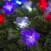 Гирлянда "Нить" 4.5 м с насадками "Цветы", тёмная нить, 30 LED, свечение мульти, 2 реж Х42071 - купить во Владивостоке, фото товара