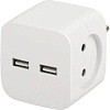Разветвитель электрический ЭРА SP-2-USB-W на 2 розетки 220V + 2xUSB 2400mA, б/з 10А (белый) 009486 - купить во Владивостоке, фото товара