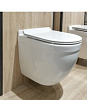 Унитаз-подвесной безободковый, вып 90 гр., белый LT017E-R 520*360*410 с UF крышкой, микролифт 49831 - купить во Владивостоке, фото товара