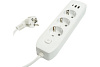 Удлинитель 3-гн*1,8м с з/к, 2USB+1Type-C HM08-33-02 49970 - купить во Владивостоке, фото товара
