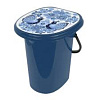 Ведро-туалет, 20 л, пластик, темно-синий, ГЖЕЛЬ 046467 - купить во Владивостоке, фото товара